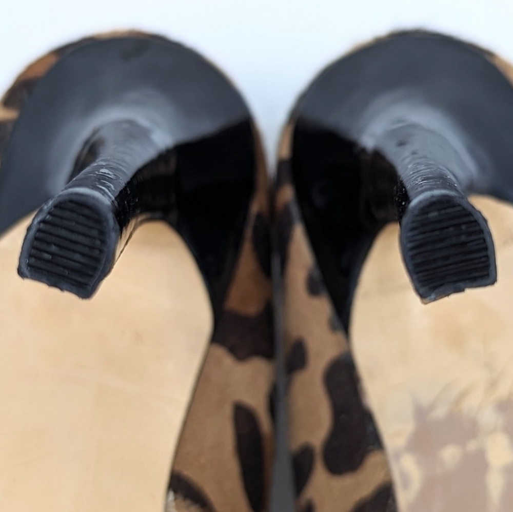 Steve Madden Bevv Leopard Platform Stiletto Heels Patent Leather Mob Wife 6.5 - Picture 12 of 16